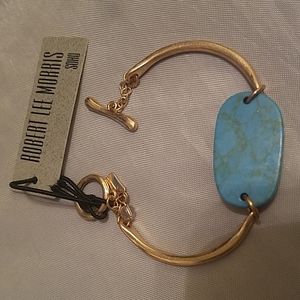 Robert Lee Morris Soho brassy w blue
